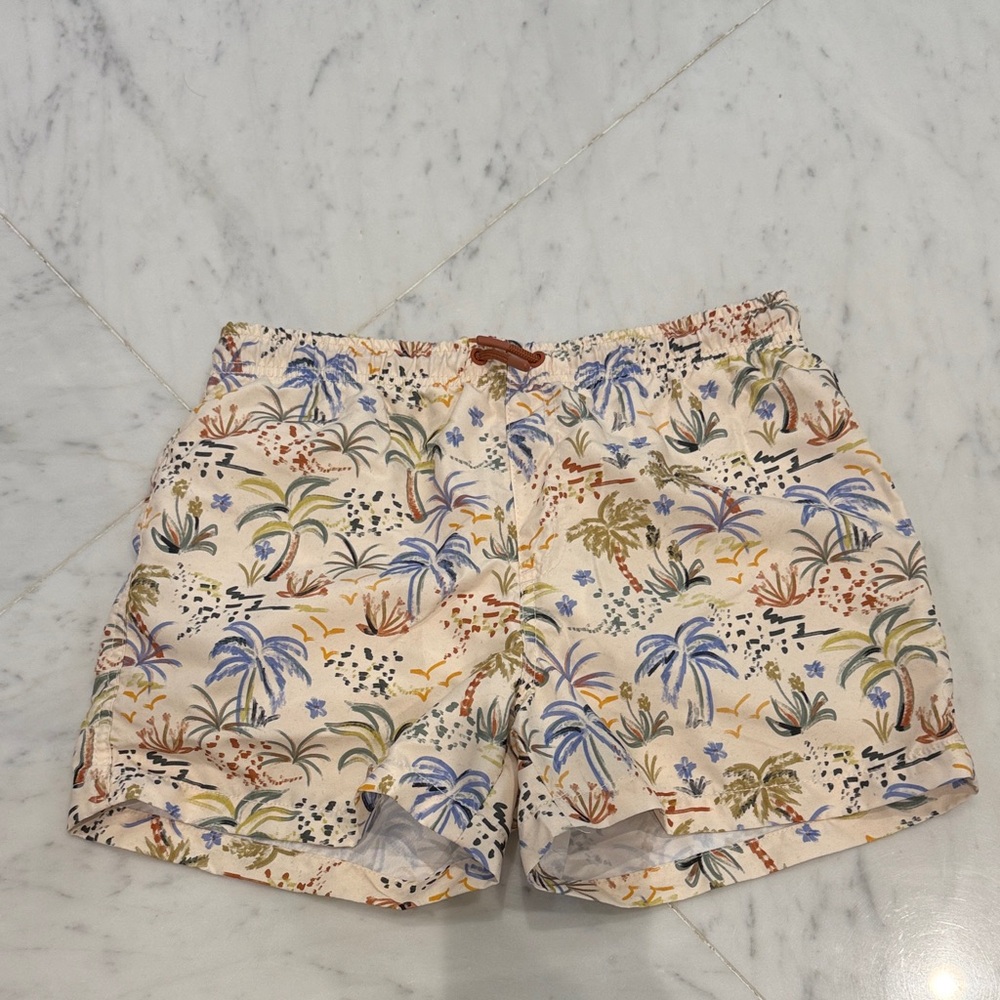 Zara Tropical Print boys swim trunks